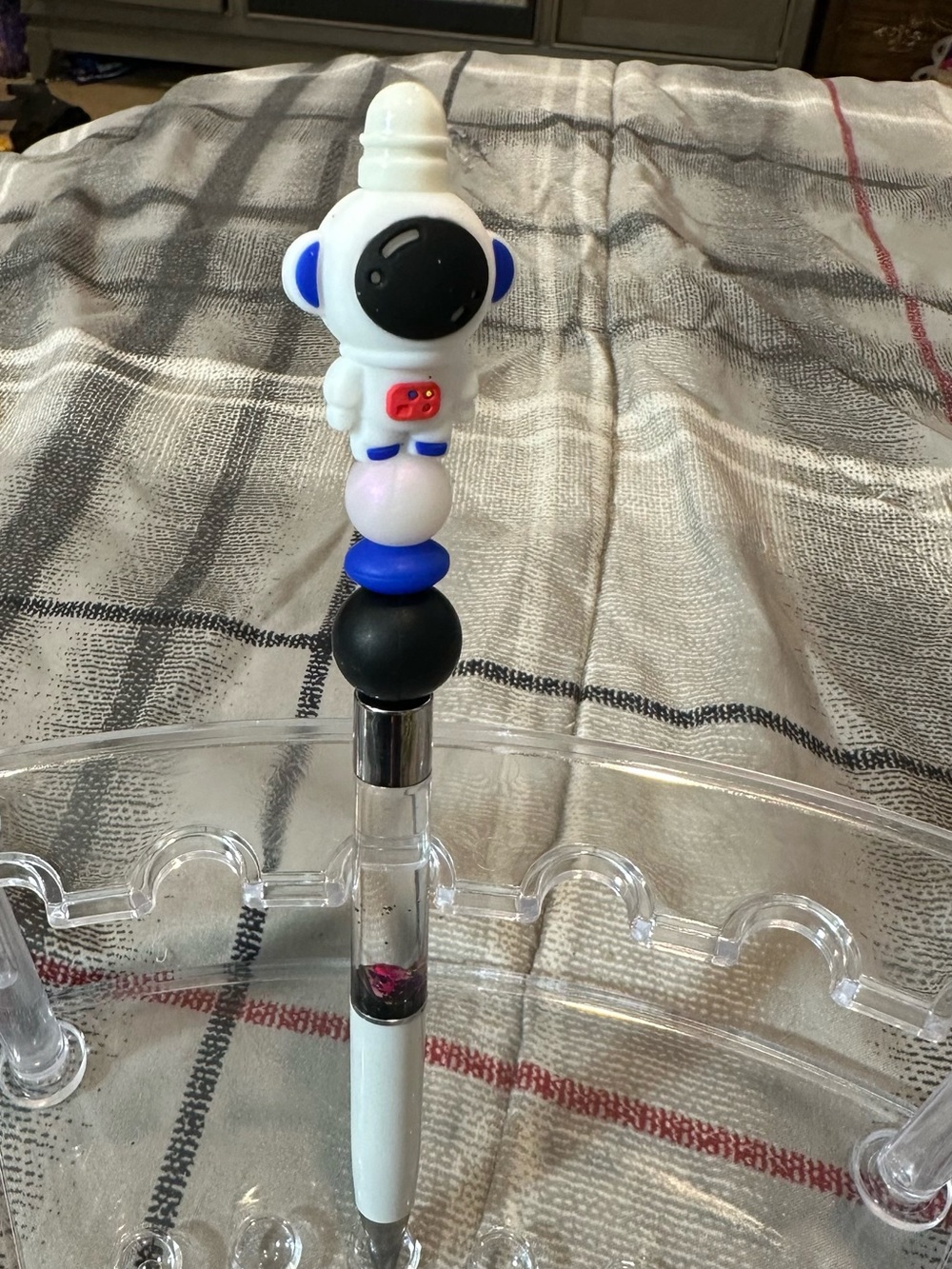 White and Blue Astronaut Ballpoint Pen - Novelty Home Office Accessory